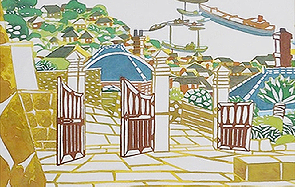 山下南風　くんち奉納じゃ踊り　版画 山下南風美術館のご案内 | 山下南風の世界